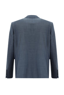 Koyu Mavi  Slim Fit Dar Kesim Yünlü Klasik Takım Elbise