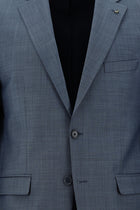 Koyu Mavi  Slim Fit Dar Kesim Yünlü Klasik Takım Elbise