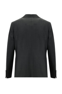 Koyu Antrasit 4 Drop Relaxed Fit Rahat Kesim Yünlü Tak?m Elbise-Abdullah Ki??l?