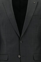 Koyu Antrasit Regular Fit Yünlü Klasik Takım Elbise