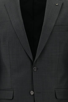 Koyu Antrasit Regular Fit Yünlü Klasik Takım Elbise