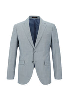 Açık Mavi Slim Fit Dar Kesim Yünlü Klasik Takım Elbise