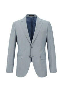 Aç?k Mavi 7 Drop Slim Fit Dar Kesim Yünlü Tak?m Elbise-Abdullah Ki??l?