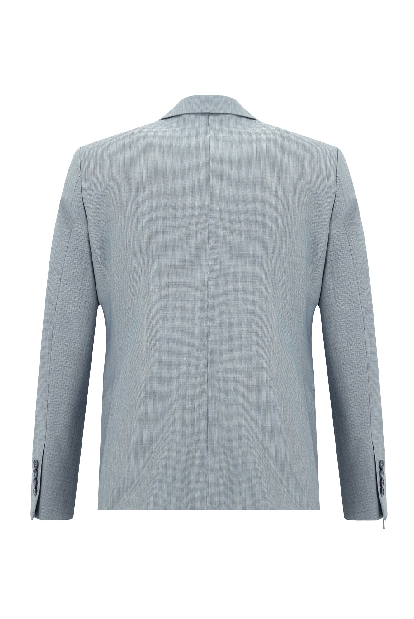 Açık Mavi Slim Fit Dar Kesim Yünlü Klasik Takım Elbise