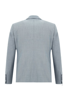 Açık Mavi Yünlü Klasik Takım Elbise