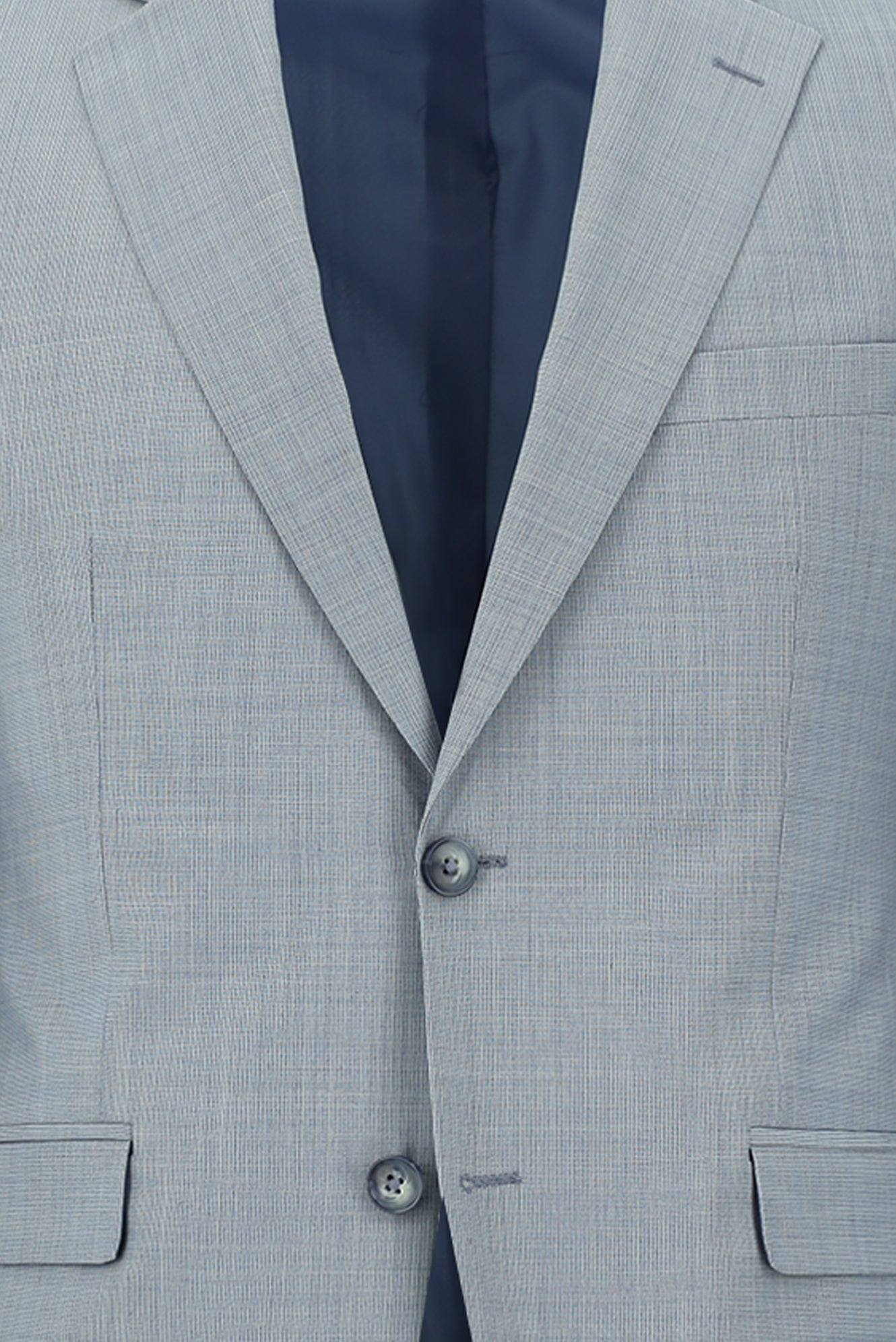 Açık Mavi Yünlü Klasik Takım Elbise