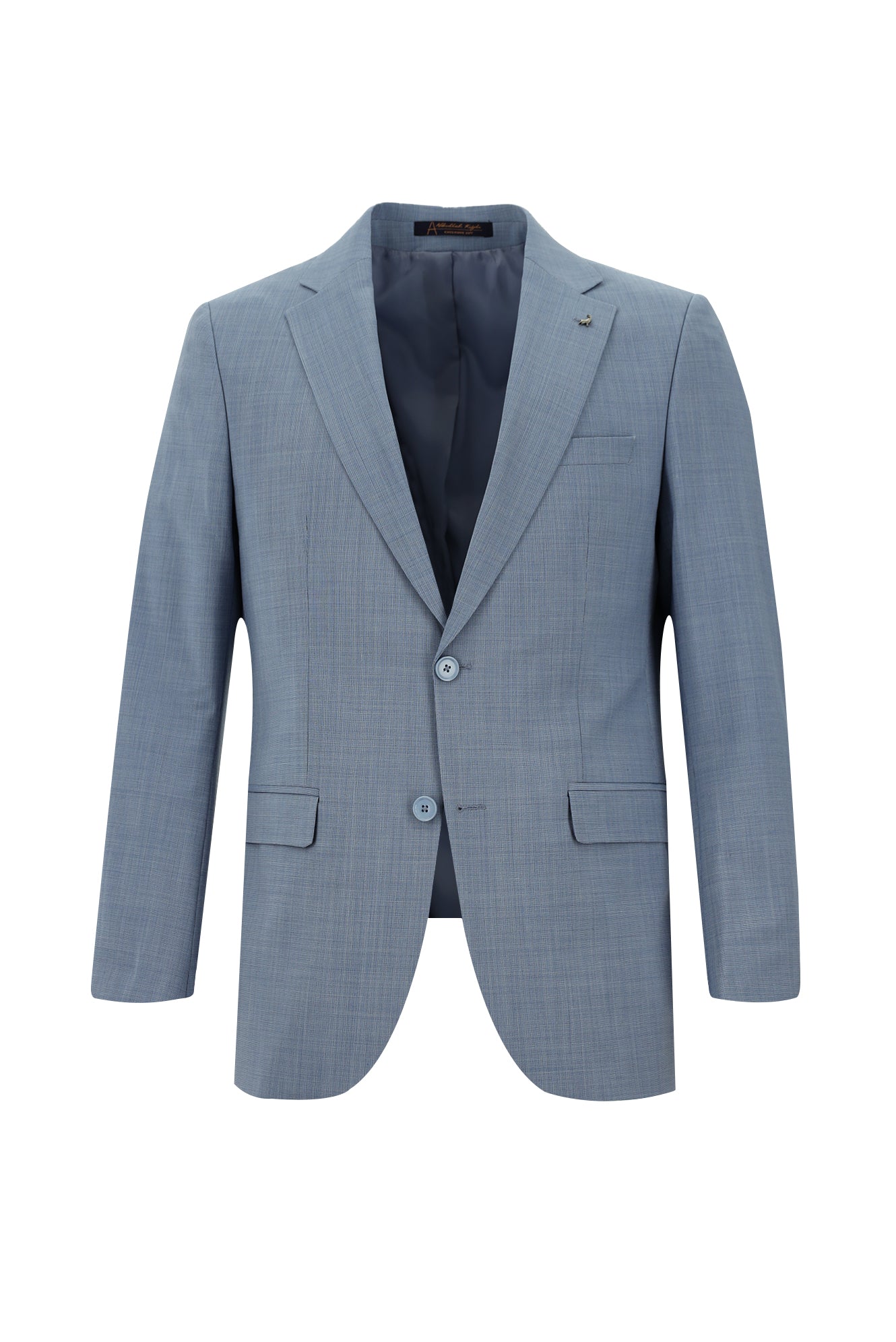 Koyu Mavi  Slim Fit Dar Kesim Yünlü Klasik Takım Elbise