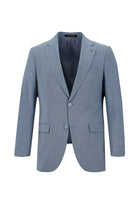 Koyu Mavi  Slim Fit Dar Kesim Yünlü Klasik Takım Elbise