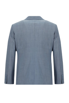 Koyu Mavi  7 Drop Slim Fit Dar Kesim Yünlü Tak?m Elbise-Abdullah Ki??l?