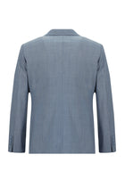 Koyu Mavi  Slim Fit Dar Kesim Yünlü Klasik Takım Elbise