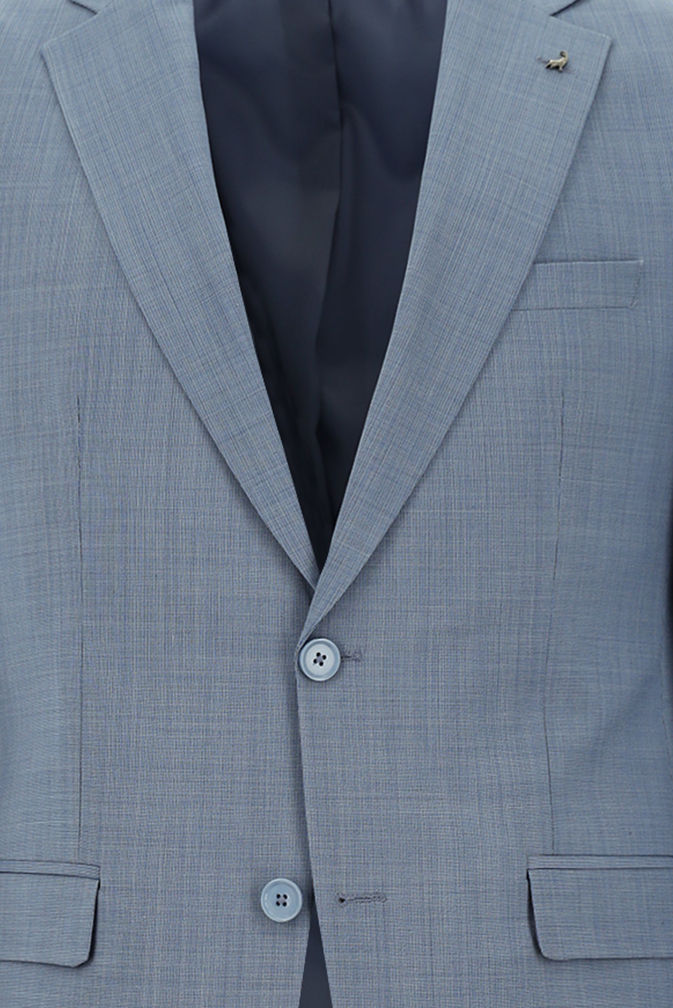 Koyu Mavi  7 Drop Slim Fit Dar Kesim Yünlü Tak?m Elbise-Abdullah Ki??l?
