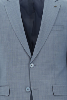 Koyu Mavi  7 Drop Slim Fit Dar Kesim Yünlü Tak?m Elbise-Abdullah Ki??l?