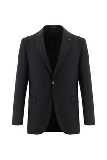 Siyah 4 Drop Relaxed Fit Rahat Kesim Yünlü Tak?m Elbise-Abdullah Ki??l?