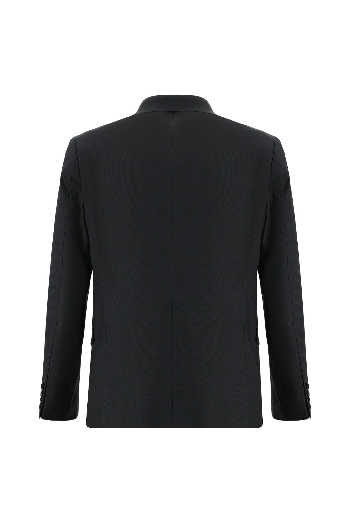 Siyah Regular Fit Yünlü Klasik Takım Elbise