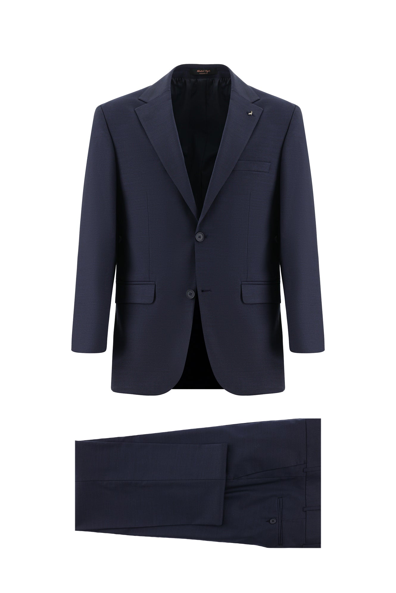 Koyu Lacivert 6 Drop Regular Fit Standart Kesim Yünlü Tak?m Elbise-Abdullah Ki??l?