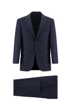 Koyu Lacivert 6 Drop Regular Fit Standart Kesim Yünlü Tak?m Elbise-Abdullah Ki??l?