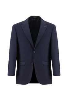 Koyu Lacivert 6 Drop Regular Fit Standart Kesim Yünlü Tak?m Elbise-Abdullah Ki??l?