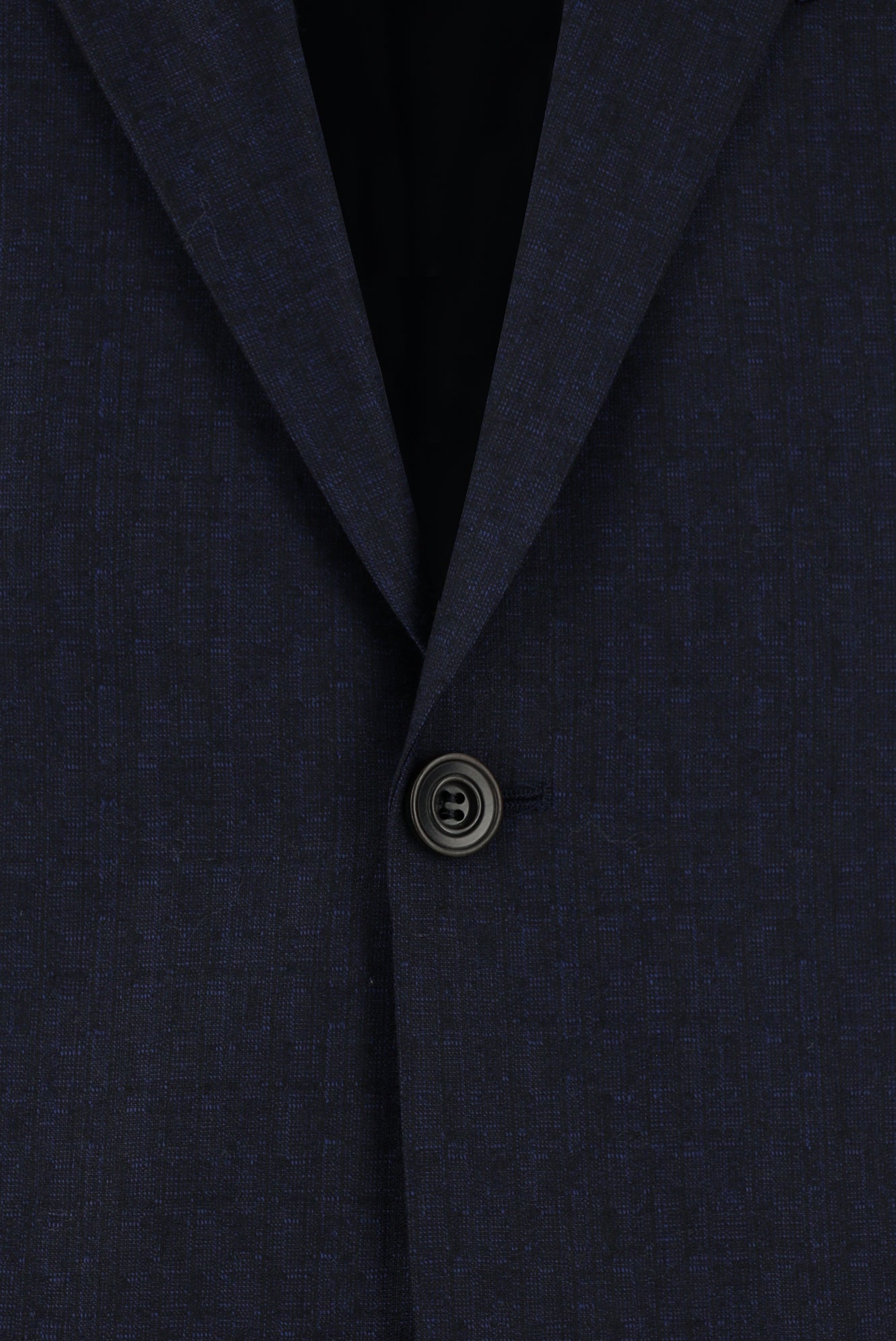 Koyu Lacivert Slim Fit Dar Kesim Yünlü Klasik Desenli Takım Elbise