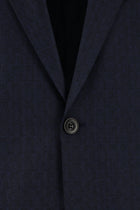 Koyu Lacivert Slim Fit Dar Kesim Yünlü Klasik Desenli Takım Elbise