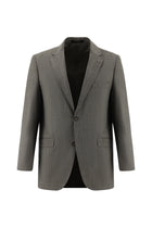 Orta Kahve Slim Fit Dar Kesim Yünlü Klasik Desenli Takım Elbise