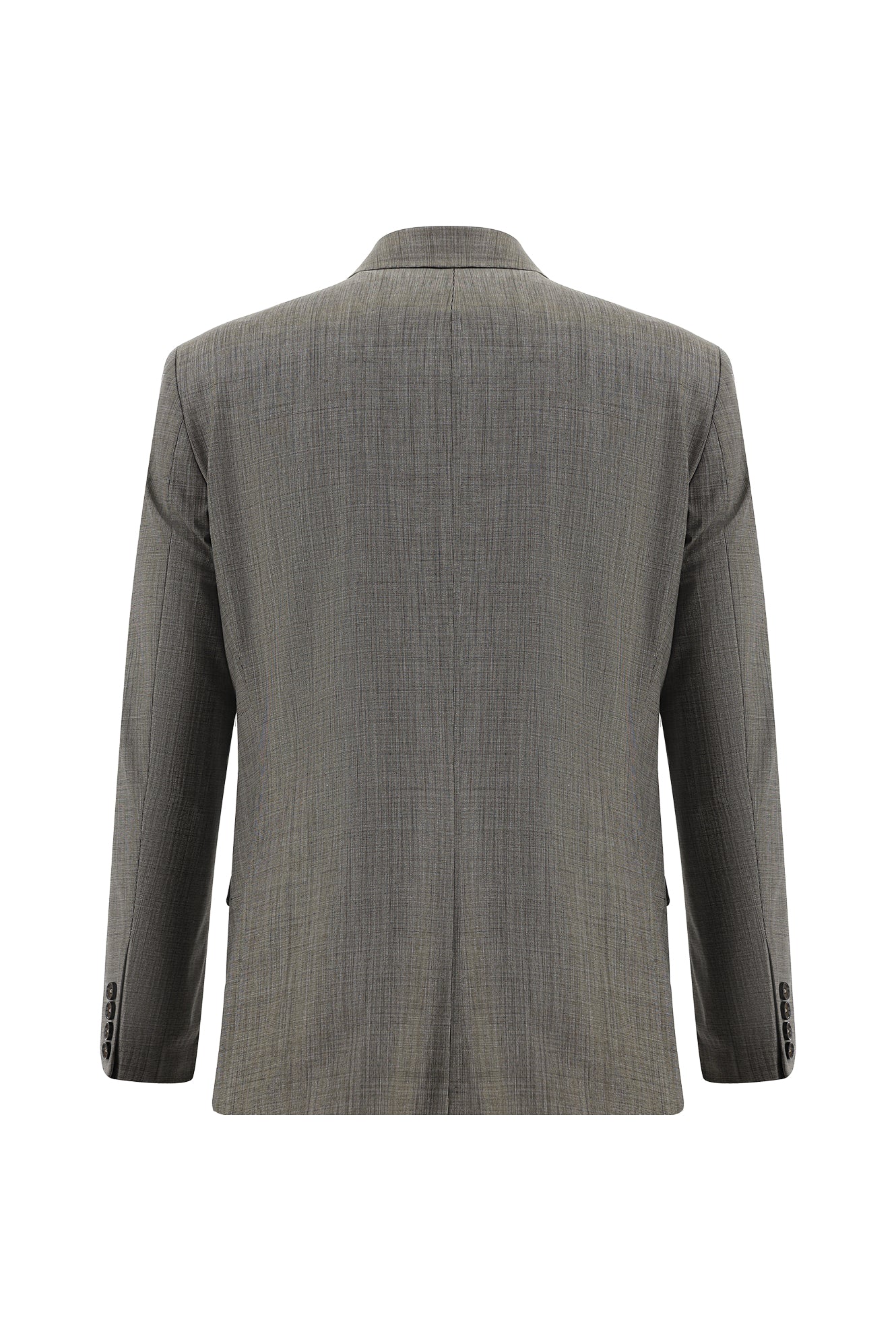 Orta Kahve Slim Fit Dar Kesim Yünlü Klasik Desenli Takım Elbise