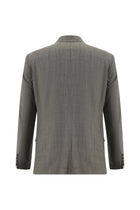 Orta Kahve Slim Fit Dar Kesim Yünlü Klasik Desenli Takım Elbise