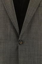 Orta Kahve Slim Fit Dar Kesim Yünlü Klasik Desenli Takım Elbise