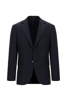 Koyu Lacivert Yünlü Klasik Takım Elbise