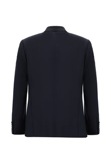 Koyu Lacivert Yünlü Klasik Takım Elbise