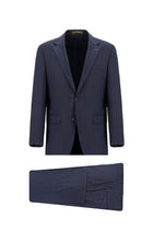 Orta Lacivert Relaxed Fit Rahat Kesim Yünlü Klasik Takım Elbise