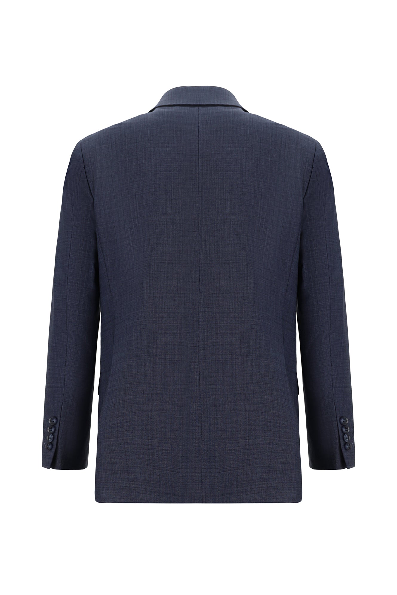 Orta Lacivert Relaxed Fit Rahat Kesim Yünlü Klasik Takım Elbise