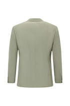 Açık Haki Regular Fit Mono Yaka Yelekli Yün Smokin & Damatlık