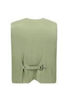 Açık Haki 6 Drop Regular Fit Standart Kesim Mono Yaka Yelekli Yün Smokin & Damatlık