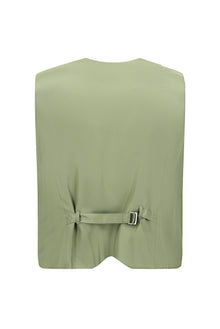 Açık Haki 6 Drop Regular Fit Standart Kesim Mono Yaka Yelekli Yün Smokin & Damatlık