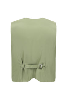 Açık Haki Regular Fit Mono Yaka Yelekli Yün Smokin & Damatlık