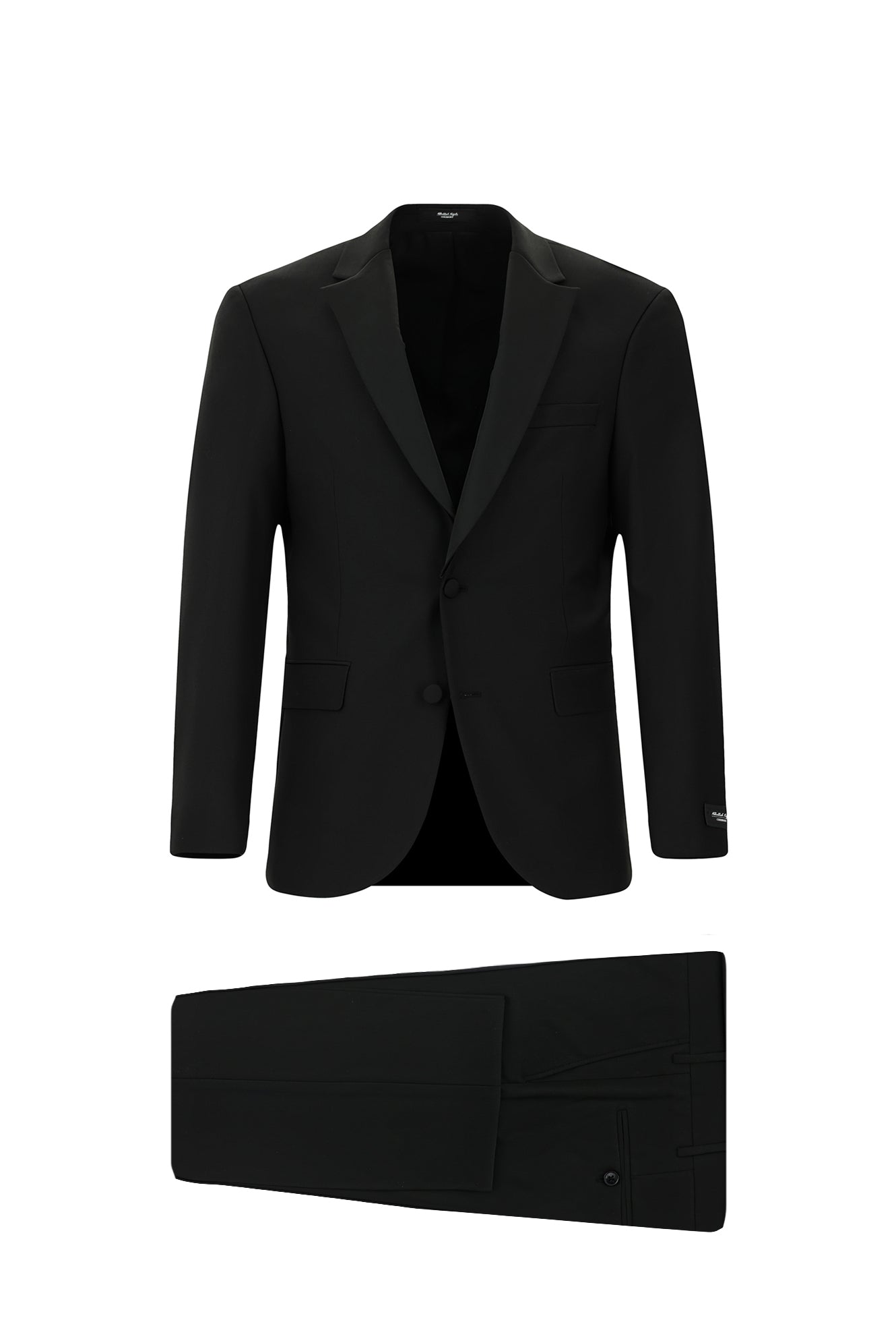 Siyah Regular Fit Mono Yaka Yünlü Smokin & Damatlık