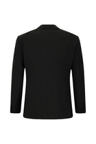 Siyah Slim Fit Dar Kesim Mono Yaka Yünlü Smokin & Damatlık