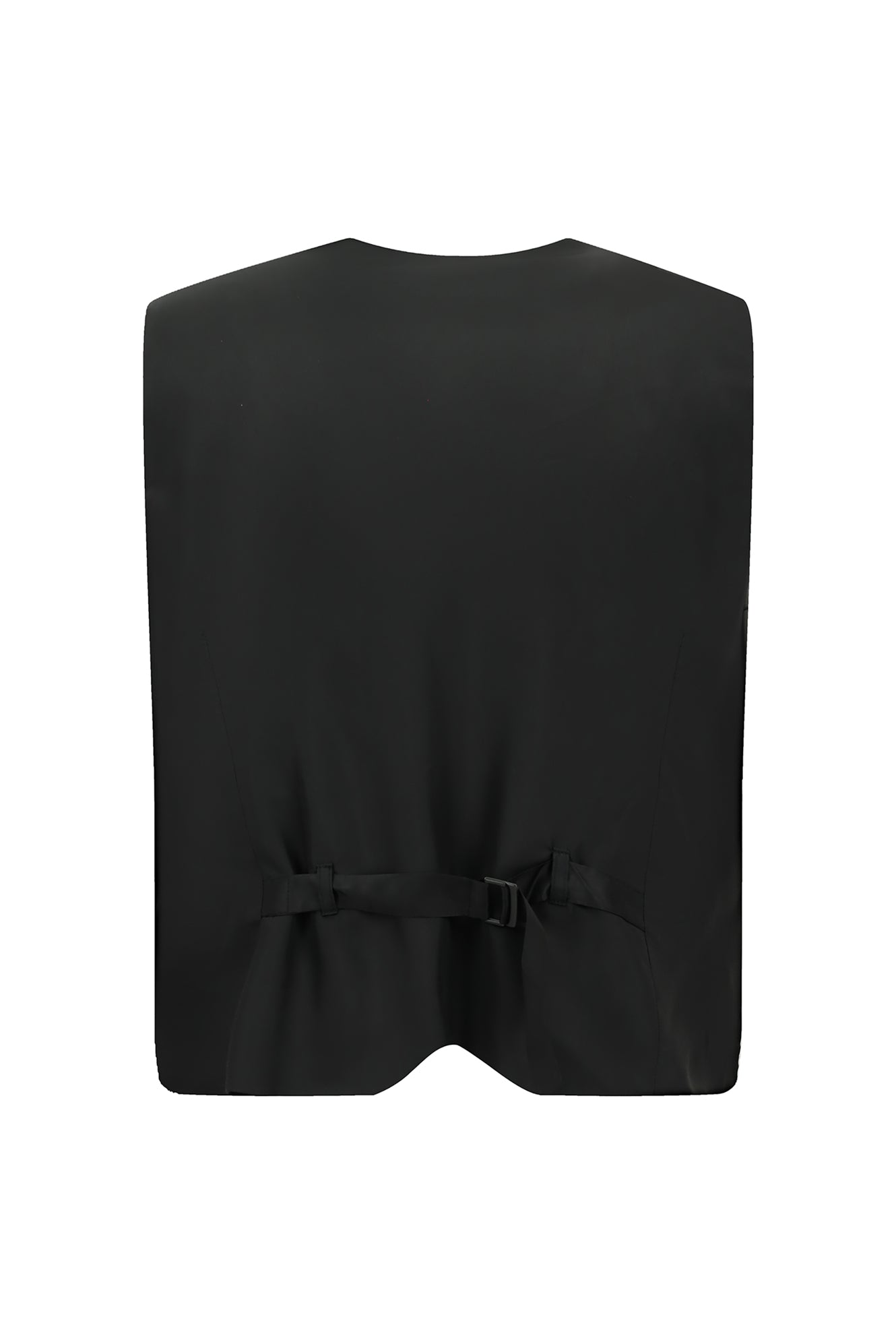 Siyah Muscle Fit Mono Yaka Yelekli Yünlü Smokin & Damatlık