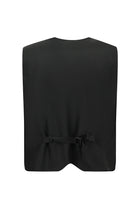 Siyah Muscle Fit Mono Yaka Yelekli Yünlü Smokin & Damatlık