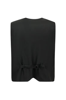 Siyah Muscle Fit Mono Yaka Yelekli Yünlü Smokin & Damatlık