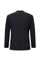 Koyu Lacivert Regular Fit Mono Yaka Yelekli Yünlü Smokin & Damatlık