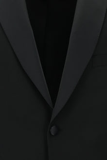 Siyah 4 Drop Relaxed Fit Rahat Kesim Şal Yaka Yün Smokin & Damatlık