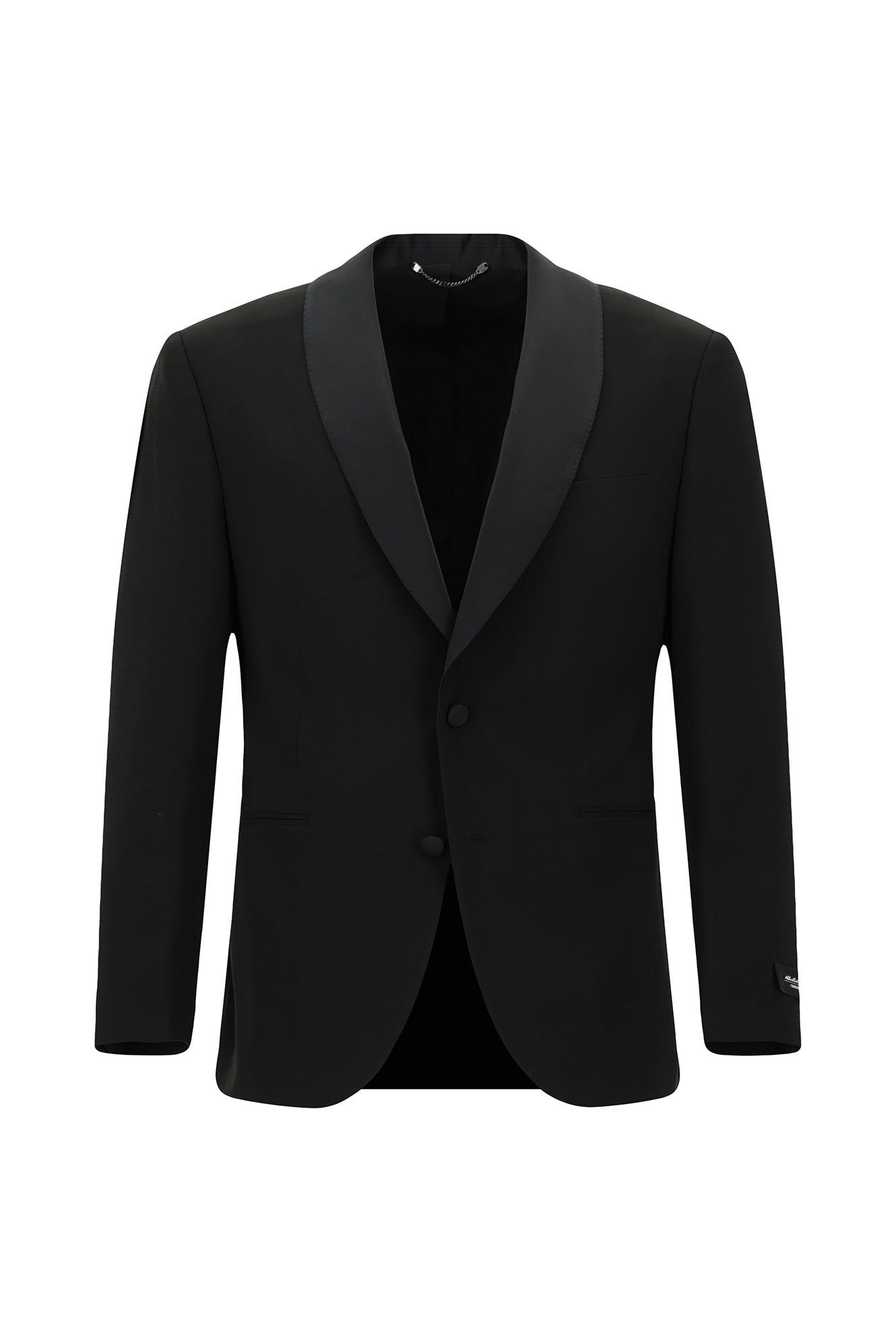 Siyah 4 Drop Relaxed Fit Rahat Kesim Şal Yaka Yün Smokin & Damatlık