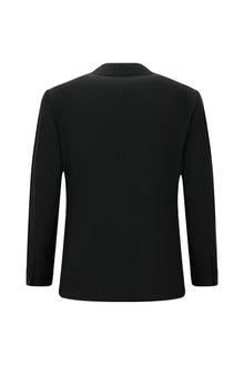 Siyah 4 Drop Relaxed Fit Rahat Kesim Şal Yaka Yün Smokin & Damatlık