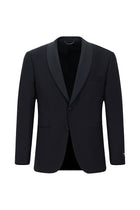 Koyu Lacivert 4 Drop Relaxed Fit Rahat Kesim ?al Yaka Yün Smokin & Damatl?k-Abdullah Ki??l?