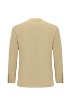 Orta Bej 4 Drop Relaxed Fit Rahat Kesim Şal Yaka Yün Smokin & Damatlık