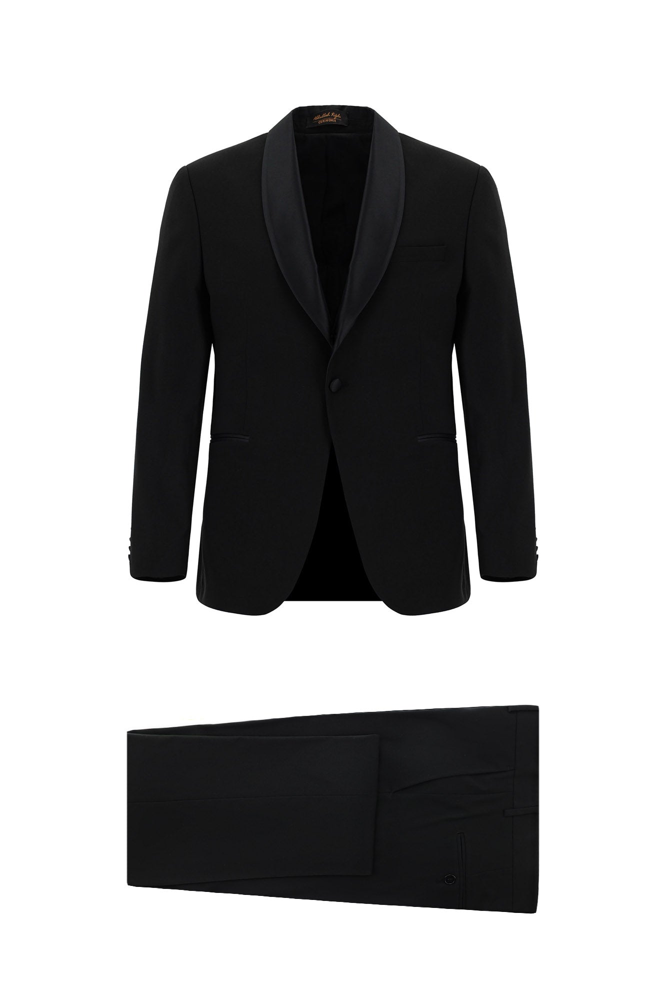 Siyah Regular Fit Şal Yaka Yünlü Smokin & Damatlık