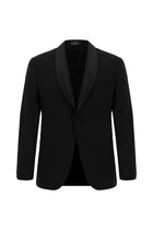 Siyah Regular Fit Şal Yaka Yünlü Smokin & Damatlık