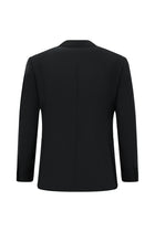 Siyah Slim Fit Dar Kesim Şal Yaka Yün Smokin & Damatlık