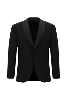 Siyah Regular Fit Şal Yaka Yün Smokin & Damatlık